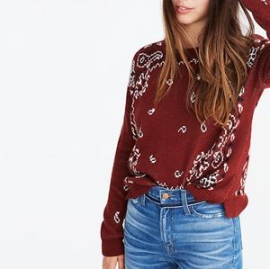 Madewell bandana print sweater M